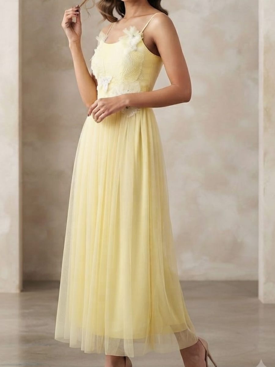 ModaFesta -spegeti party dress yellow